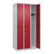 C+P Spind Classic PLUS, 3 Abteile, 1850x900x500mm, 7035/3003 Verschluss Sicherheits-Drehriegel 3 Garderobenhaken-5