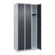 C+P Spind Classic PLUS, 3 Abteile, 1850x900x500mm, 7035/7016 Verschluss Zylinderschloss 3 Garderobenhaken-4