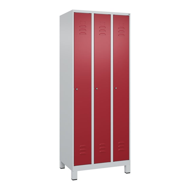 C+P Spind Classic PLUS 3 Abteile 1950 x 750 x 500 mm 7035/3003