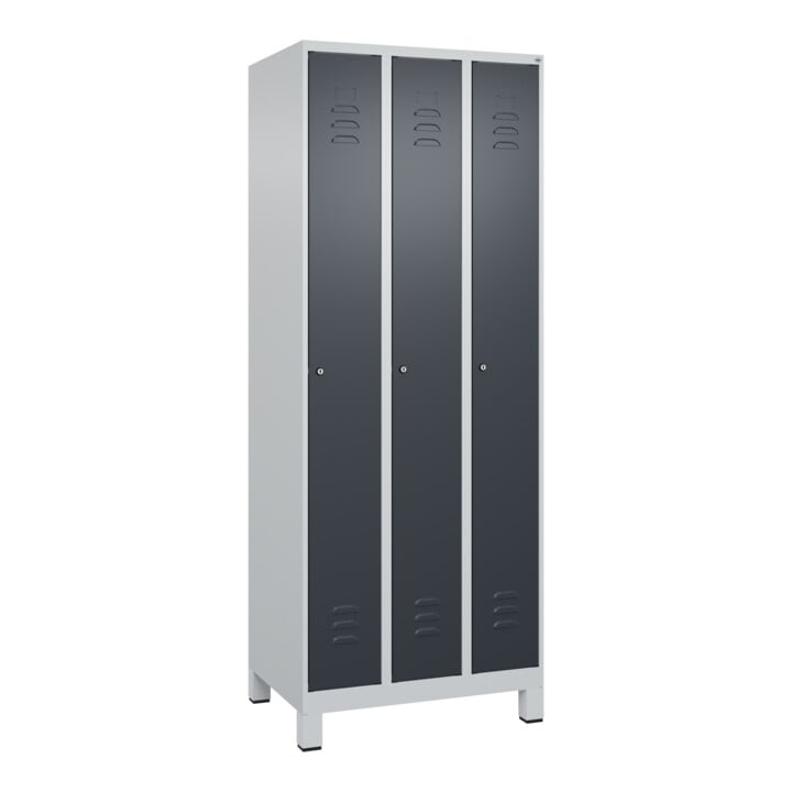 C+P Spind Classic PLUS 3 Abteile 1950 x 750 x 500 mm 7035/7016