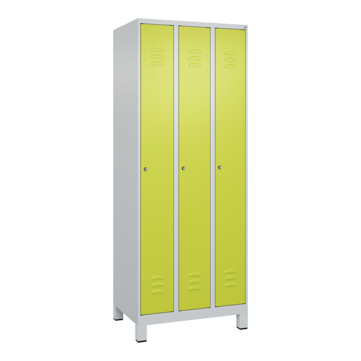 C+P Spind Classic PLUS 3 Abteile 1950 x 750 x 500 mm grau/grün