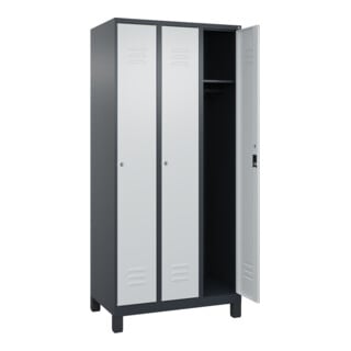 C+P Spind Classic PLUS 3 Abteile 1950 x 900 x 500 mm 7016/7035