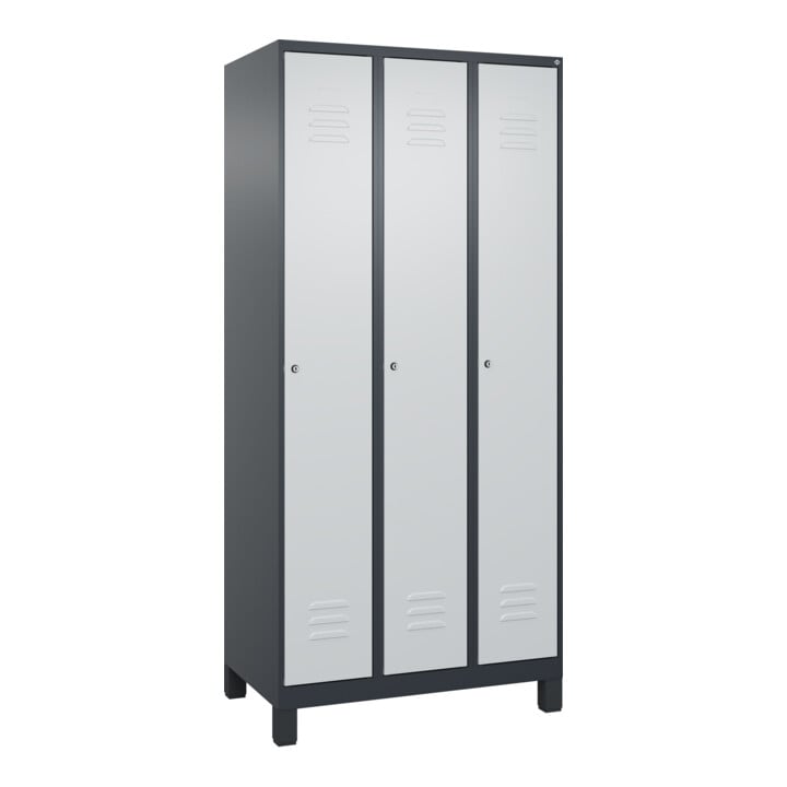 C+P Spind Classic PLUS 3 Abteile 1950 x 900 x 500 mm 7016/7035