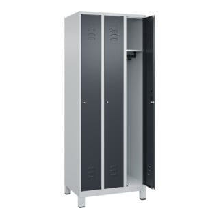 C+P Spind Classic PLUS 3 compartiments 1950 × 750 × 500 mm 7035/7016