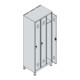 C+P Spind Classic PLUS 3 compartiments 1950 × 750 × 500 mm gris/vert