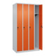 C+P Spind Classic PLUS, 4 Abteile, 1850x1000x500mm, 7035/2004 Verschluss Sicherheits-Drehriegel 3 Garderobenhaken-5