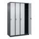 C+P Spind Classic PLUS, 4 Abteile, 1850x1200x500mm, 7016/7035 Verschluss Sicherheits-Drehriegel 3 Garderobenhaken-5