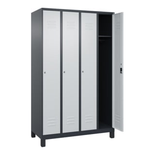 C+P Spind Classic PLUS 4 Abteile 1950 x 1200 x 500 mm 7016/7035