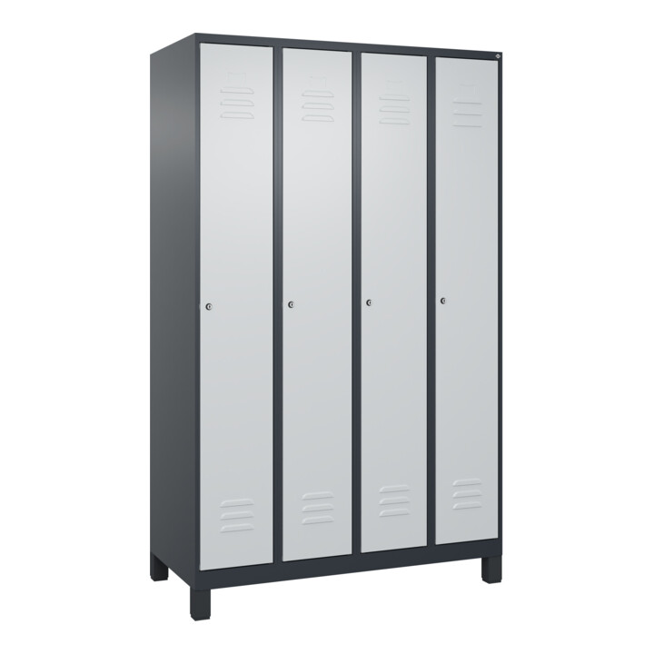 C+P Spind Classic PLUS 4 Abteile 1950 x 1200 x 500 mm 7016/7035
