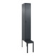 C+P Spind Classic PLUS, Bank, 1 Abteil, 2120x300x815mm, 7016/7016 Verschluss Sicherheits-Drehriegel 4 Garderobenhaken Trennwand mittig Dekor Banklatten RAL 7021 Schwarzgrau Sitzbanktyp untergebaut-1