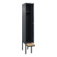 C+P Spind Classic PLUS, Bank, 1 Abteil, 2120x300x815mm, 7016/7016 Verschluss Zylinderschloss 3 Garderobenhaken   Sitzbanktyp auskragend-2