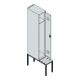 C+P Spind Classic PLUS, Bank, 1 Abteil, 2120x300x815mm, 7035/0024 Verschluss Sicherheits-Drehriegel 3 Garderobenhaken  Dekor Banklatten RAL 7035 Lichtgrau Sitzbanktyp untergebaut-4