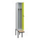 C+P Spind Classic PLUS, Bank, 1 Abteil, 2120x300x815mm, 7035/0024 Verschluss Sicherheits-Drehriegel 4 Garderobenhaken Trennwand mittig  Sitzbanktyp auskragend-2