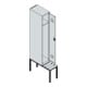 C+P Spind Classic PLUS, Bank, 1 Abteil, 2120x300x815mm, 7035/0024 Verschluss Zylinderschloss 3 Garderobenhaken Sitzbanktyp untergebaut