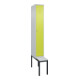 C+P Spind Classic PLUS, Bank, 1 Abteil, 2120x300x815mm, 7035/0024 Verschluss Zylinderschloss 4 Garderobenhaken Trennwand mittig Dekor Banklatten RAL 7035 Lichtgrau Sitzbanktyp untergebaut-1