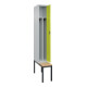 C+P Spind Classic PLUS, Bank, 1 Abteil, 2120x300x815mm, 7035/0024 Verschluss Zylinderschloss 4 Garderobenhaken Trennwand mittig  Sitzbanktyp untergebaut-2