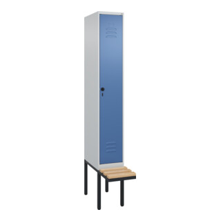 C+P Spind Classic PLUS, Bank,Sicherheits-Drehriegel, 3 Garderobenhaken, auskragend