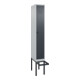 C+P Spind Classic PLUS, Bank, 1 Abteil, 2120x300x815mm, 7035/7016 Verschluss Sicherheits-Drehriegel 4 Garderobenhaken Trennwand mittig  Sitzbanktyp auskragend-1