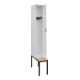 C+P Spind Classic PLUS, Bank, 1 Abteil, 2120x300x815mm, 9016/9016 Verschluss Zylinderschloss 3 Garderobenhaken   Sitzbanktyp untergebaut-2