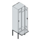 C+P Spind Classic PLUS, Bank, 2 Abteile, 2120x600x815mm, 9016/9016 Verschluss Zylinderschloss 3 Garderobenhaken  Dekor Banklatten RAL 9010 Reinweiß Sitzbanktyp auskragend-5