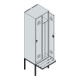 C+P Spind Classic PLUS, Bank, 2 Abteile, 2120x600x815mm, 9016/9016 Verschluss Zylinderschloss 4 Garderobenhaken Trennwand mittig  Sitzbanktyp auskragend-5