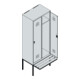 C+P Spind Classic PLUS, Bank, 2 Abteile, 2120x800x815mm, 7016/7035 Verschluss Zylinderschloss 4 Garderobenhaken   Sitzbanktyp auskragend