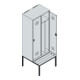 C+P Spind Classic PLUS, Bank, 2 Abteile, 2120x800x815mm, 9016/9016 Verschluss Zylinderschloss 4 Garderobenhaken Trennwand mittig Sitzbanktyp untergebaut
