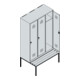 C+P Spind Classic PLUS, Bank, 3 Abteile, 2120x1200x815mm, 7016/7035 Verschluss Sicherheits-Drehriegel 4 Garderobenhaken  Dekor Banklatten RAL 7021 Schwarzgrau Sitzbanktyp untergebaut-4