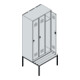 C+P Spind Classic PLUS, Bank, 3 Abteile, 2120x900x815mm, 7035/5023 Verschluss Zylinderschloss 3 Garderobenhaken   Sitzbanktyp untergebaut-4