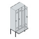 C+P Spind Classic PLUS, Bank, 3 Abteile, 2120x900x815mm, 7035/7016 Verschluss Sicherheits-Drehriegel 4 Garderobenhaken Trennwand mittig  Sitzbanktyp auskragend-2