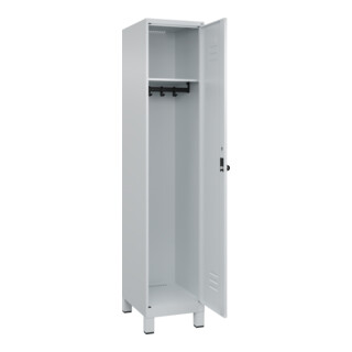 C+P Spind Classic PLUS, Füße, Sicherheits-Drehriegel, 4 Garderobenhaken