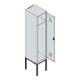 C+P Spind Classic PLUS, Gestell, 1 Abteil, 2120x400x500mm, 7035/2004 Verschluss Sicherheits-Drehriegel 4 Garderobenhaken-5