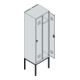 C+P Spind Classic PLUS, Gestell, 2 Abteile, 2120x600x500mm, 7016/7035 Verschluss Sicherheits-Drehriegel 3 Garderobenhaken-4