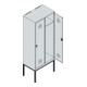 C+P Spind Classic PLUS, Gestell, 2 Abteile, 2120x800x500mm, 7016/7016 Verschluss Zylinderschloss 4 Garderobenhaken-4