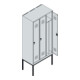 C+P Spind Classic PLUS, Gestell, 3 Abteile, 2120x900x500mm, 7035/5010 Verschluss Sicherheits-Drehriegel 4 Garderobenhaken Trennwand mittig-2