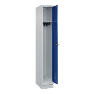 C+P Spind Classic PLUS, Sockel, Sicherheits-Drehriegel, 3 Garderobenhaken