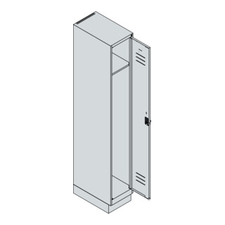 C+P Spind Classic PLUS, Sockel, Zylinderschloss, 3 Garderobenhaken