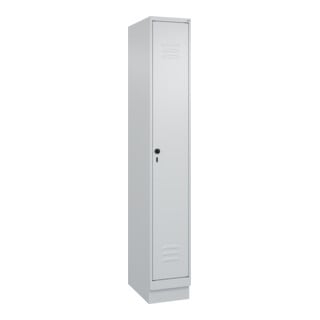 C+P Spind Classic PLUS, Sockel, Sicherheits-Drehriegel, 4 Garderobenhaken, Trennwand mittig