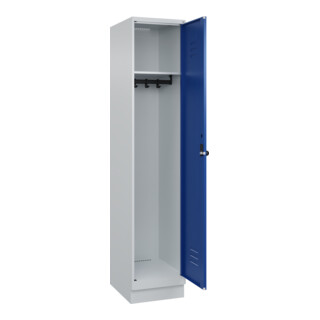 C+P Spind Classic PLUS, Sockel, Sicherheits-Drehriegel, 4 Garderobenhaken