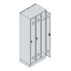 C+P Spind Classic PLUS, Sockel, 3 Abteile, 1950x750x500mm, 7035/5023 Verschluss Zylinderschloss 3 Garderobenhaken-5