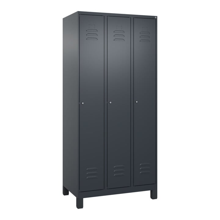 C+P Spind Classic PLUS Spind 3 Abteile 1950 x 900 x 500 mm RAL 7016