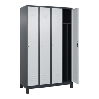 C+P Spind Classic PLUS Spind 4 Abteile 1950 x 1200 x 500 mm grau