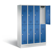 C+P Spind doppelstöckig Classic, H1800xB1190xT500mm, Front Enzianblau, Korpus Lichtgrau (8320-40)