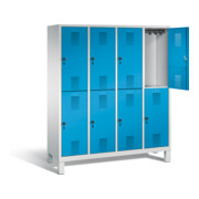 C+P Spind doppelstöckig Evolo, H1850xB1590xT500mm, Front Lichtblau, Korpus Lichtgrau (48310-42)