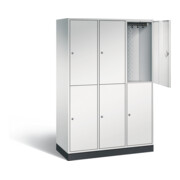 C+P Spind doppelstöckig XL Intro, H1950xB1220xT490mm, Front Lichtgrau, Korpus Lichtgrau (8270-302)