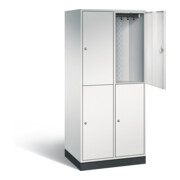 C+P Spind doppelstöckig XL Intro, H1950xB820xT590mm, Front Lichtgrau, Korpus Lichtgrau (8270-203)