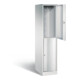 C+P Spind doppelstöckig XL Resisto, H1950xB396xT640mm, Front Lichtgrau, Korpus Lichtgrau (8270-173)-1