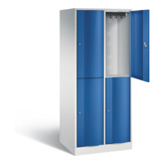 C+P Spind doppelstöckig XL Resisto, H1950xB772xT640mm, Front Enzianblau, Korpus Lichtgrau (8270-273)