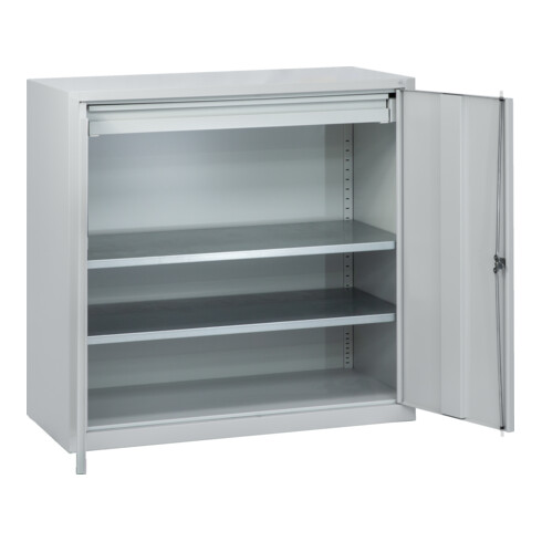 C+P Stahl-Flügeltürenschrank Serie 89, H1000xB100xT500mm, 7035/7035