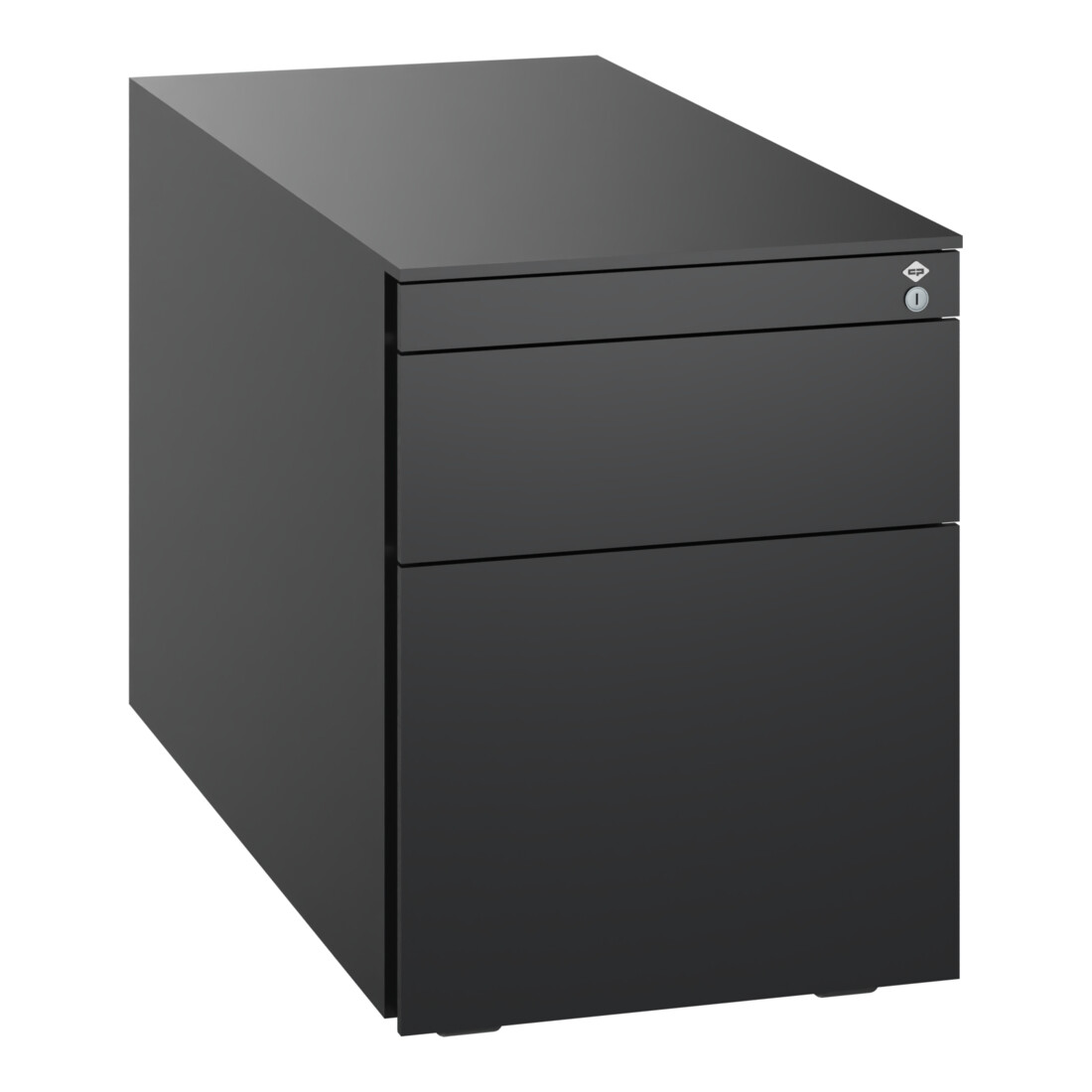 C+P Stahl-Rollcontainer, 563x430x781mm, 9005/9005 ; C + P Möbelsysteme